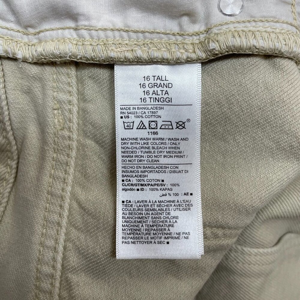 Old Navy Jeans 16 Tall High-Rise Slouchy Straight Crop Sand Non-Stretch Women's - Picture 12 of 12